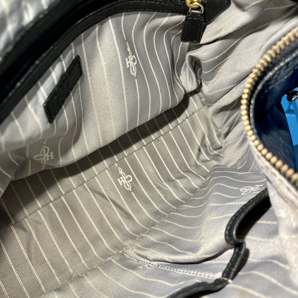 COLE HAAN Leather handbag, Black with gold accents; Good condition - Picture 12 of 12